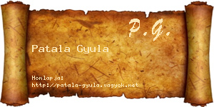Patala Gyula névjegykártya